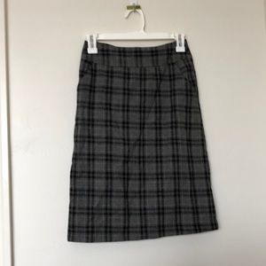 Plaid pencil skirt